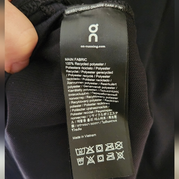 ON women's climate shirt black quarter zip Sweater Hiking Running Base Layer L - Picture 7 of 9